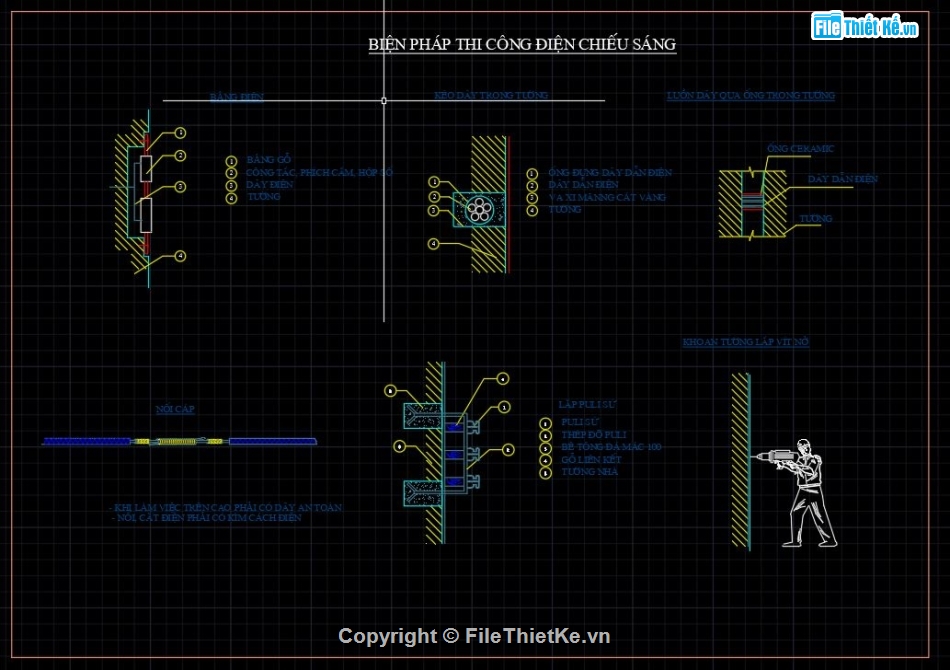 Biện pháp thi trạm bơm,File cad biện pháp thi công,BPTC Trạm bơm,cad trạm bơm yên hậu